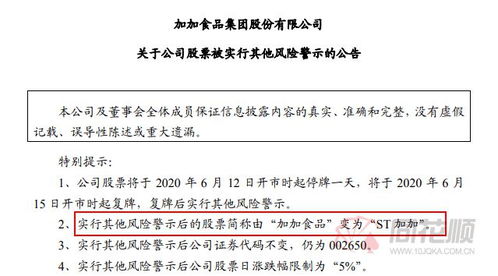 強(qiáng)制暴漲之后，加加食品的明天在哪？——摘帽與主業(yè)下滑之間的留白